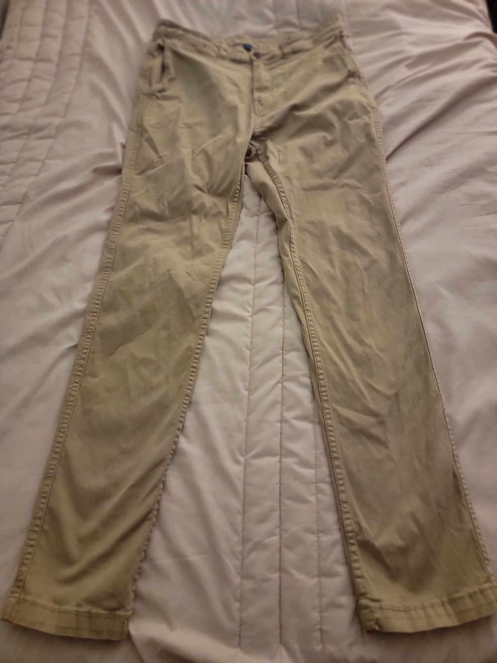 George Men's Khaki Slim Chino Pants - Light Beige